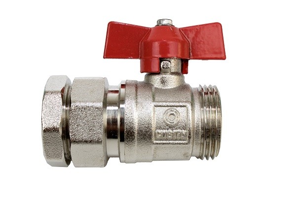 strawa Kugelhahn rot 1'''' AG x KLV 32 f Industrie- und Soleverteiler