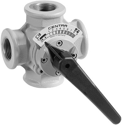 Resideo Vierwege-Muffenmischer ZR GG 20, grau, PN 6 DN 25