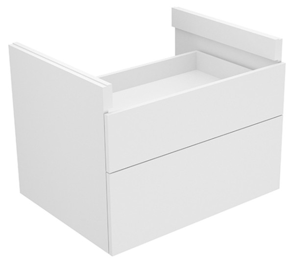 Keuco Unterbauschrank Edition 400 31443, 2 Auszüge, weiß/weiß 31443380000