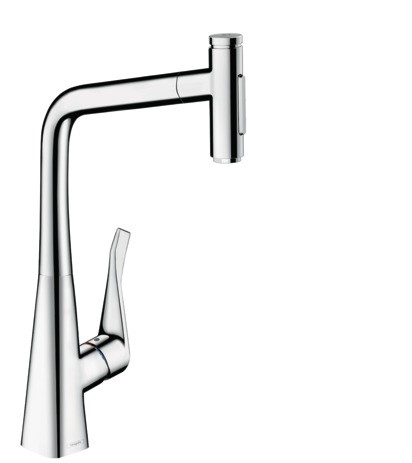 Hansgrohe Spültischmischer 320 Metris Select M71 Ausziehbrause 2jet sBox chrom 73816000