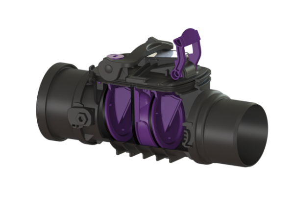 KESSEL Rückstaudoppelverschluss Staufix Control, DN100, freiliegend 770100