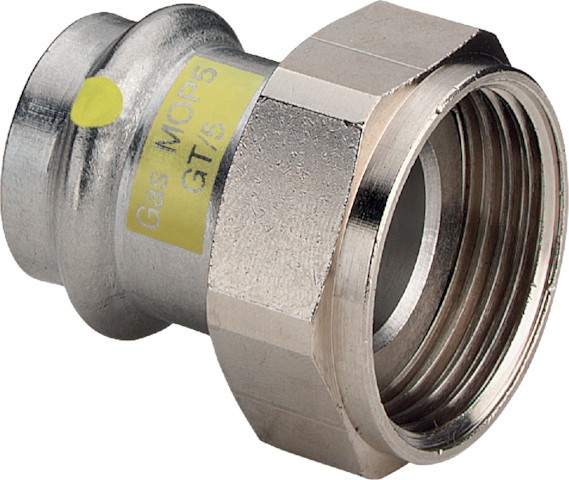 Viega Verschraubung SC Sanpress Inox G 0263.1 für Gas in 42mmxG2 Edelstahl 735869