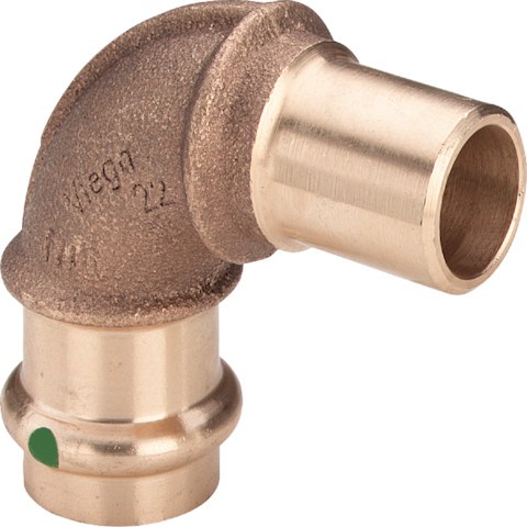 Viega Bogen 90 Grad mit SC Sanpress 2216.1 in 35mm Siliziumbronze 117603