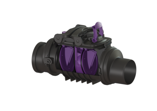 KESSEL Rückstaudoppelverschluss Staufix Control, DN125, freiliegend 770125