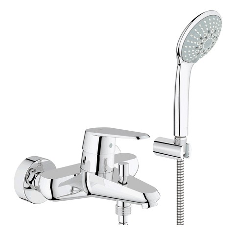 GROHE Einhand-Wannenbatterie Eurodisc C 33395_2 Wandmontage Brausegarnitur chrom 33395002