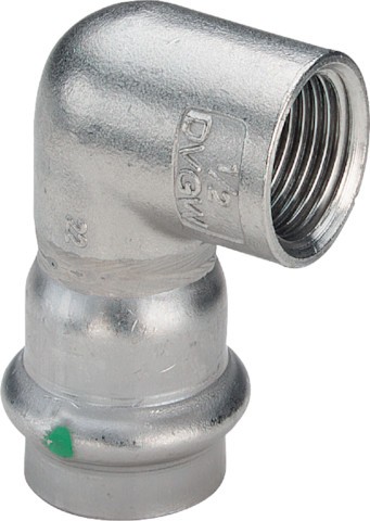 Viega Winkel 90 Gr mit SC Sanpress Inox 2314.2 in 18mm x Rp3/4 Edelstahl 437008