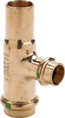 Viega T-Stück mit SC Profipress 2418.1 in 22x15x22mm Kupfer 477356