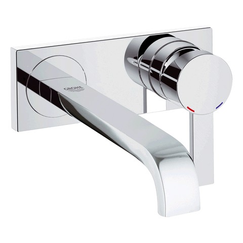 GROHE 2-Loch-WT-Batterie Allure 19386 Fertigmontageset Ausladung 220mm chrom 19386000