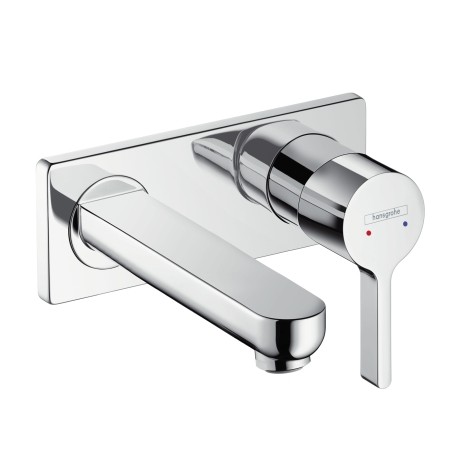 Hansgrohe 2-Loch Waschtischarmatur Unterputz Metris S F-Set chrom kurzer Auslauf 31162000