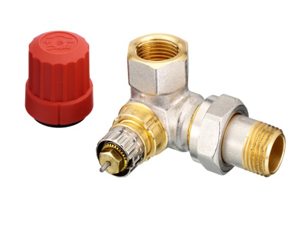 Danfoss Ventilgehäuse RA-N 15 R 1/2, WE rechts, matt vernickelt 013G0233
