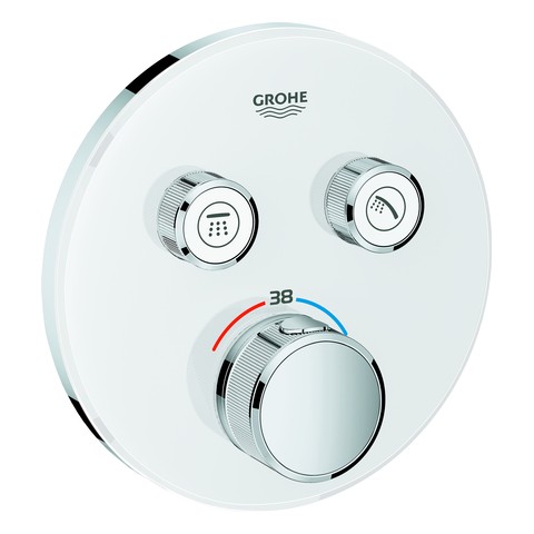 GROHE THM Grohtherm SmartControl 29151 rund FMS 2 Absperrventile moon white 29151LS0