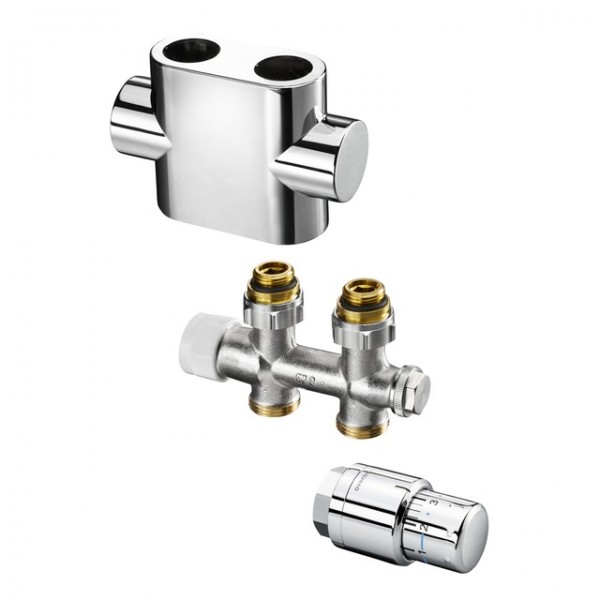 OVENTROP-Anschluss-Set für Badheizkörper Multiblock T/Uni SH, Dg,Edelstahl-Design 1184383