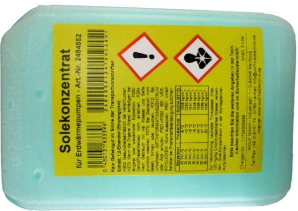 Wolf Solekonzentrat 3 L für Solekreis auf Monoethylenglykol-Basis 2484552