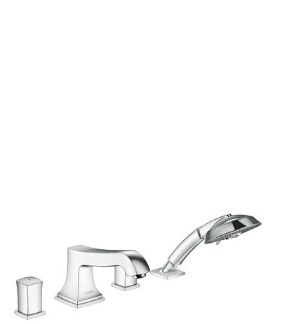 Hansgrohe 4-Loch Wannenarmatur Metropol Classic F-Set chr.Wannenrandmontage m.Zerogriff 31315000