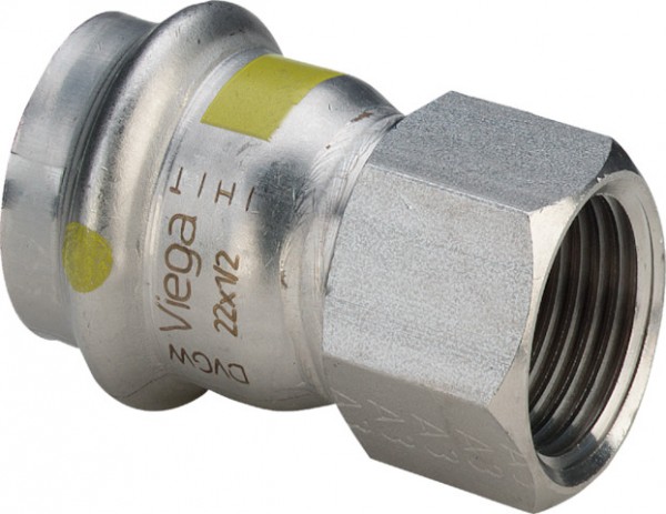 Viega Ü.-Stück mit SC Sanpress Inox G 0212 für Gas in 22mm x Rp3/4 Edelstahl 486884