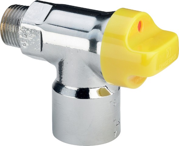 Viega Gassteckdose TAE G2019LT in Rp1/2 Messing verchromt 527389