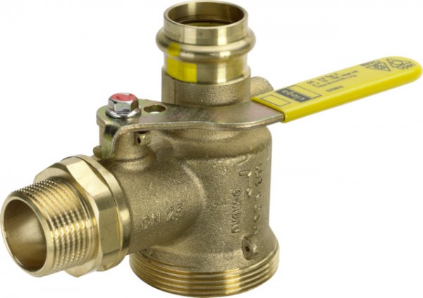 Viega Gaszähler-Kugeleckhahn 2644S in 28mm x (6,0m3) Rotguss 618230