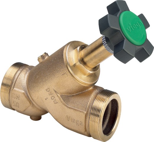 Viega Schrägsitzventil Easytop 2237.1 in DN 25 mit G1 1/4 Rotguss 457150