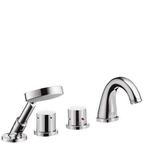 Hansgrohe 4-Loch Wannenarm.Axor Starck F-Set chrom mit Thermostat f.Wannenrandmontage 10461000