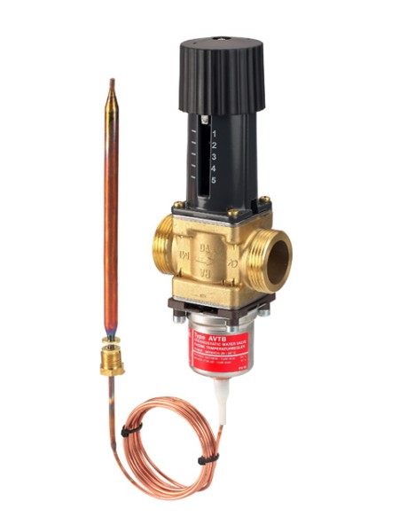 Danfoss Temperaturregler AVTB 25 Rp 1, IG, 30-65 C, Kvs 5,5 003N8153