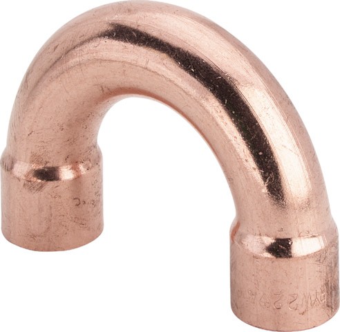 Viega Bogen 180 Grad 95060 mit zwei Muffen in 28mm Kupfer 128029