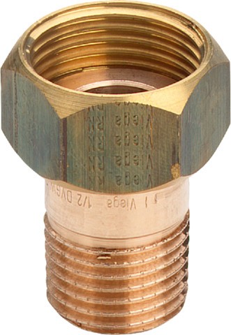Viega Verschraubung 3335 flachdichtend in R1 x G1 1/4 Rotguss 320256