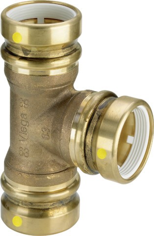 Viega T-Stück mit SC Geopress 9618G in 40mm Rotguss 805296