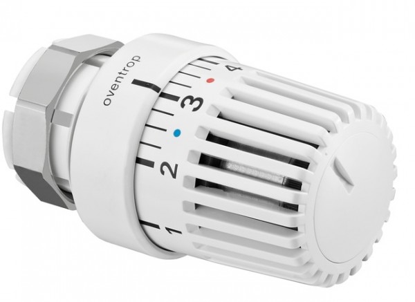 OVENTROP-Thermostat "Uni LV" 7-28 C, 0 * 1-5, Flüssig-Fühler, weiß 1616001