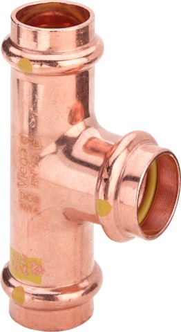 Viega T-Stück mit SC Profipress G 2618 für Gas in 54x42x54mm Kupfer 346119