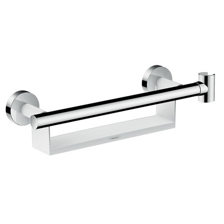 Hansgrohe Haltegriff Comfort weiss/chrom mit Brausenhalter und Ablage 26328400