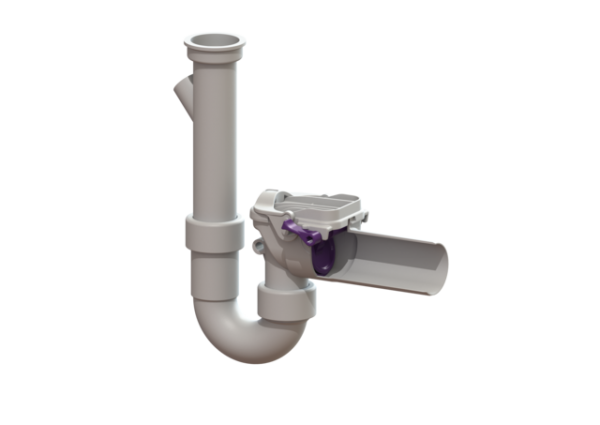 KESSEL Rückstauverschluss Staufix Siphon DN50, mit Anschluss für Waschmaschine 73052