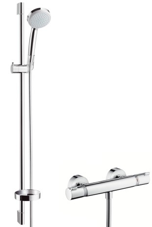 Hansgrohe Brausenkombi Croma 100 Vario EcoSmart /Ecostat Comfort und Unica''C 900mm 27033000
