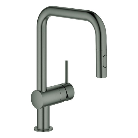 GROHE EH-Spültischbatterie Minta 32322_2 U-Auslauf Spülbrause hard graphite geb. 32322AL2