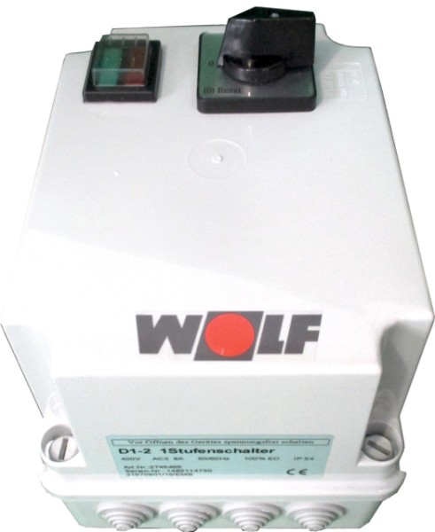 Wolf 1-Stufenschalter D1-2 Motorvollschutzschalter 8A, 400 V 2745465
