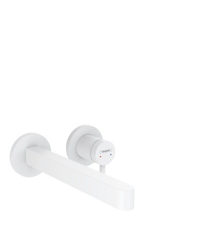 Hansgrohe 2-Loch Waschtischmischer Unterputz Finoris F-Set langer Auslauf mattweiss 76050700
