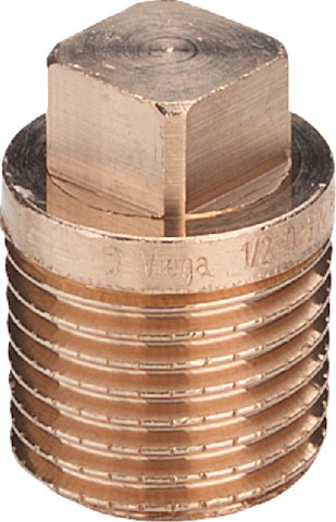 Viega Stopfen 3291 mit Vierkant ohne Rand R2 1/2 Rotguss 321758