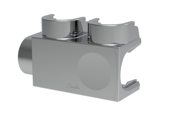 Danfoss Kunststoffabdeckung für VHS-DV Eck, Fühler rechts in Chrom, HK 1/2" 013G7975