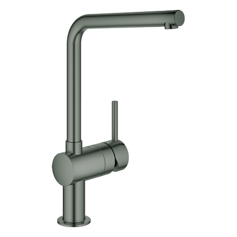 GROHE Einhand-Spültischbatterie Minta 31375 L-Auslauf hard graphite gebürstet 31375AL0