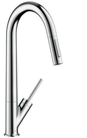 Hansgrohe Spültischmischer Axor Starck chrom mit Ausziehbrause 10821000