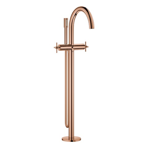 GROHE 2-Griff-Wannenbatt. Atrio 25044_3 FMS Bodenmontag Kreuz-Griff warm sunset 25044DA3