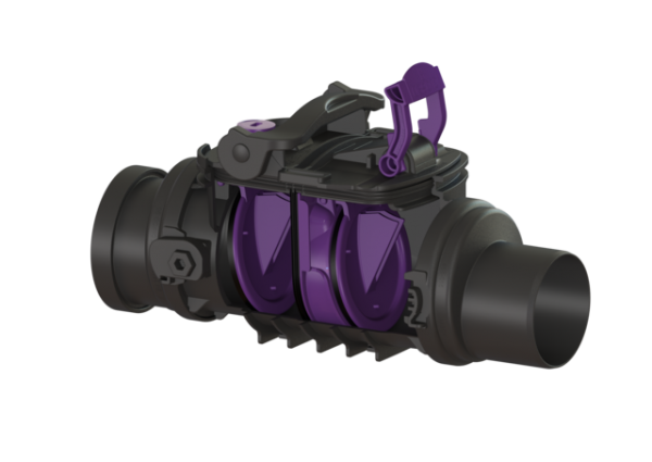 KESSEL Rückstaudoppelverschluss Staufix DN90, freiliegend 730090