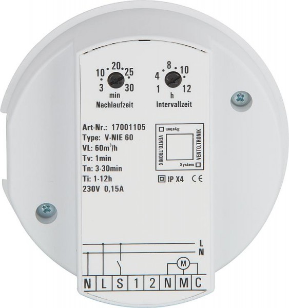 Steuerbaustein EVENES V-NIE60 60m3/h, Na chlauf,Einschaltverz., Intervallbetrieb