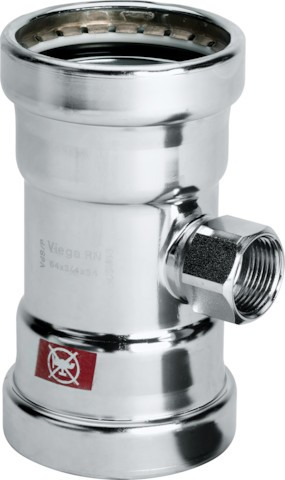 Viega T-Stück mit SC Prestabo 1117.2XLLF in LABS-frei in 76,1mmxRp3/4x76,1mm 716448