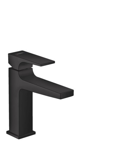Hansgrohe Waschtischmischer 110 Metropol mit Push-Open Ablaufgarnitur mattschwarz 32507670