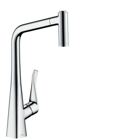 Hansgrohe Spültischmischer 320 Metris M71 Ausziehbrause 2jet chrom 14820000