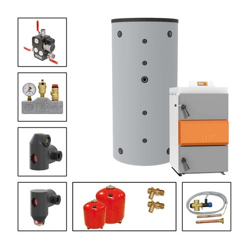 Solarbayer Holzvergaserset HVS E 25-2A Variante A (1x SLS-1500) 310302002