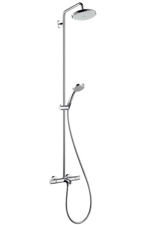 Hansgrohe Showerpipe Croma 220 für Wanne chrom mit Thermostat 27223000