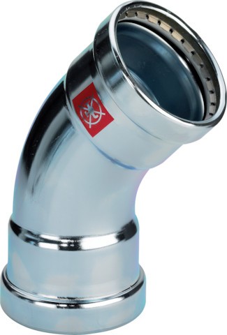 Viega Bogen 45 Grad mit SC Prestabo 1126XL in 76,1mm Stahl verzink 597610