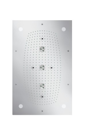 Hansgrohe Kopfbrause Rainmaker rechteckig chrom mit Licht 28418000