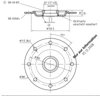 Flansch für COSMO E DN 110 1 1/2"IG mit Dichtung für Einbau E-Heizung
